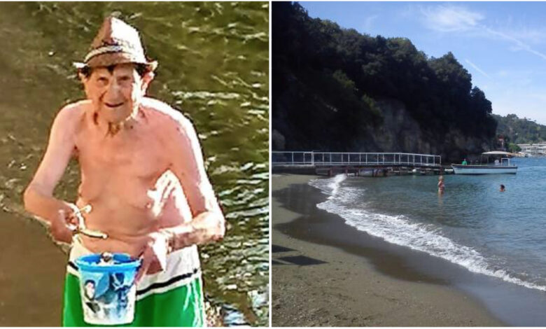 Vittorio, il pensionato che ripulisce la spiaggia della sua città