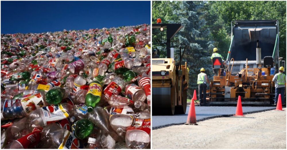 Azienda costruisce strade con bottiglie di plastica