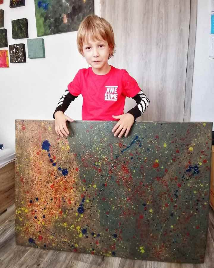 opere d'arte del figlio con autismo 3