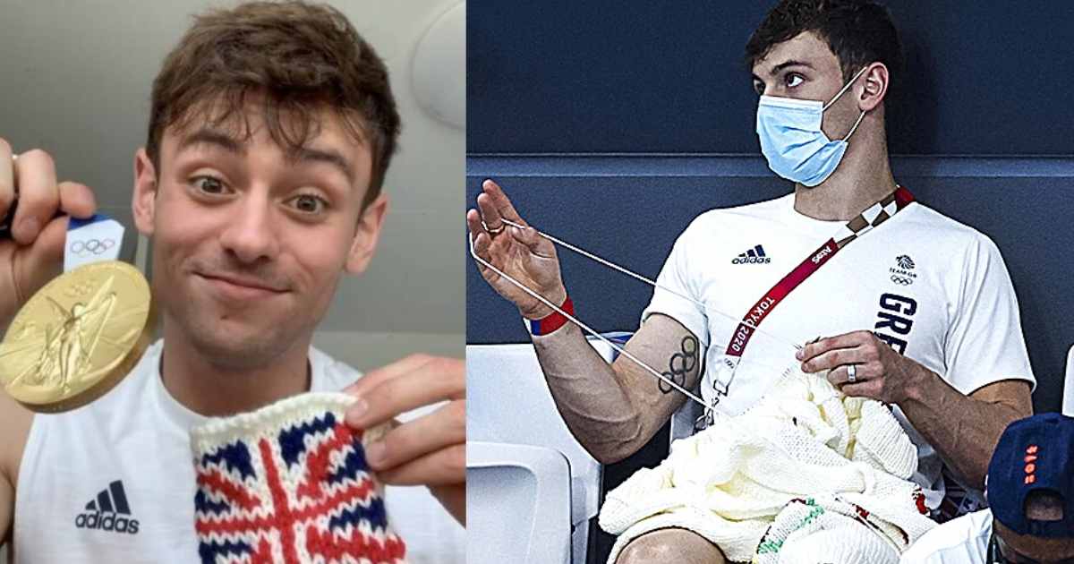 Tom Daley realizza maglione di lana